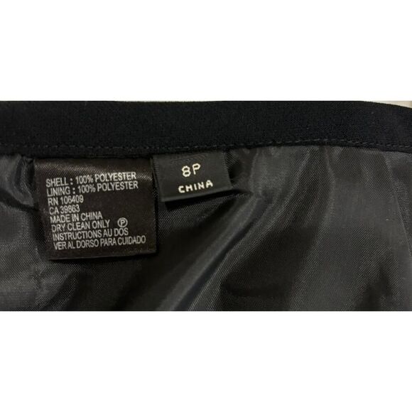 NWT Tahari ASL Ruffle Hem Black Pencil Skirt Size 8P - Picture 4 of 6